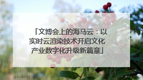 文博会上的海马云：以实时云渲染技术开启文化产业数字化升级新篇章